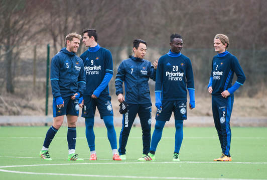 Djurgårdens Stefan Karlsson, Haris Radetinac, Seon-Min