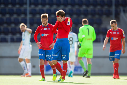 Helsingborgs Adam Eriksson (h) och Johan Mårtensson (v)