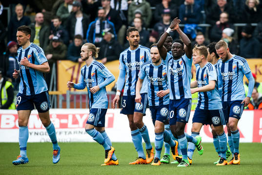 Djurgårdens spelare jublar