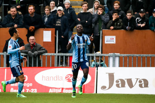 Djurgårdens Sam Johnson jublar