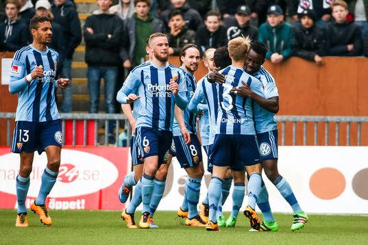 Djurgårdens spelare jublar