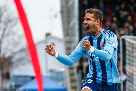 Djurgårdens Mathias Ranegie jublar