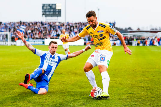 Falkenbergs Johannes Vall  och IFK Göteborgs Jakob Ankersen