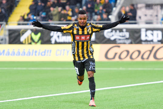Häckens Nasiru Mohammed jublar