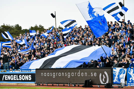 IFK Göteborgs supportrar före  fotbollsmatchen i