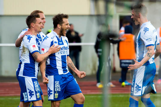 IFK Göteborgs Tobias Hysén jublar
