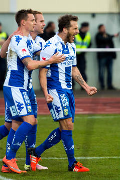 IFK Göteborgs Tobias Hysén jublar