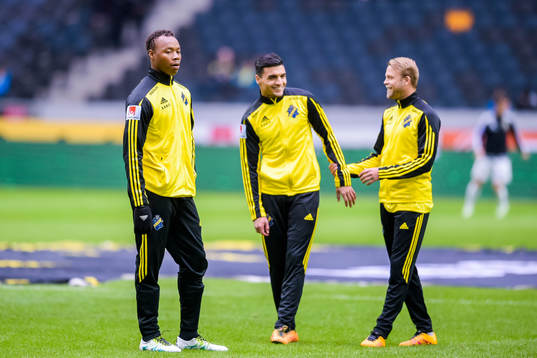 s Carlos Strandberg före fotbollsmatchen i Allsvenskan