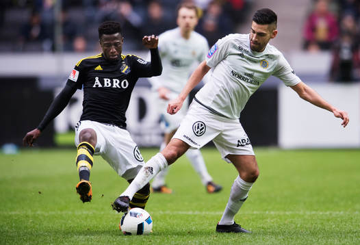 s Ebenezer Ofori och Sundsvalls Stefan Silva
