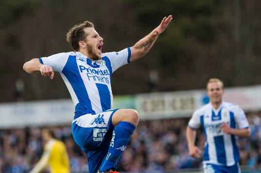 IFK Göteborgs Tobias Hysén jublar