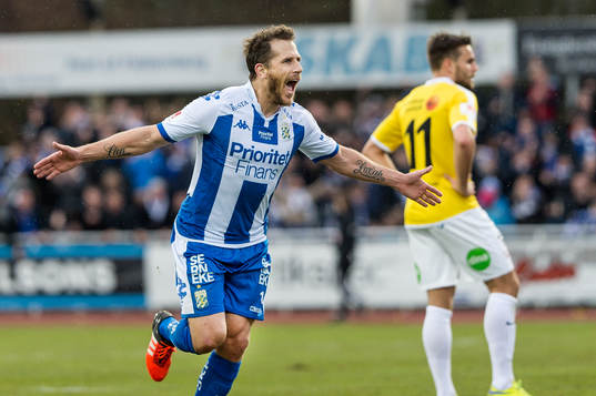 IFK Göteborgs Tobias Hysén jublar