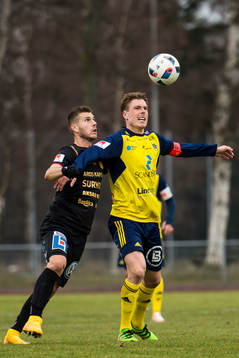 Syrianskas Daniel Nilsson och Ängelholms Marcus Bernholtz