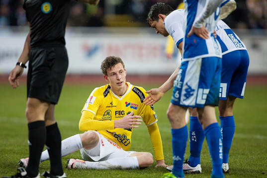 Falkenbergs Gustaf Nilsson och IFK Göteborgs Mads Winther