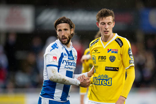 IFK Göteborgs Mattias Bjärsmyr och Falkenbergs Gustaf
