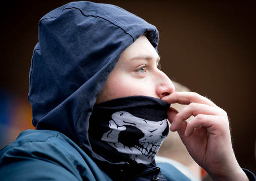 En maskerad supporter