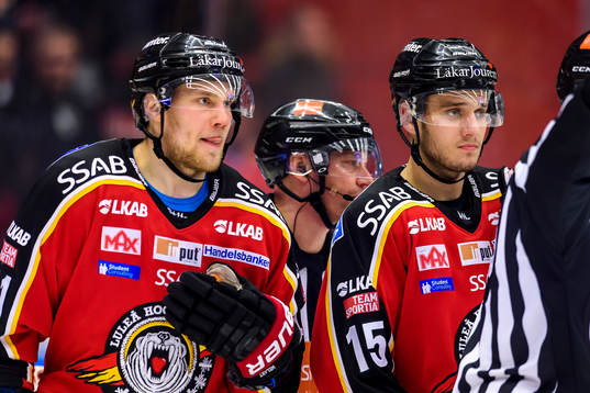 Luleås Ilari Melart (v) och Christian Jaros (h)