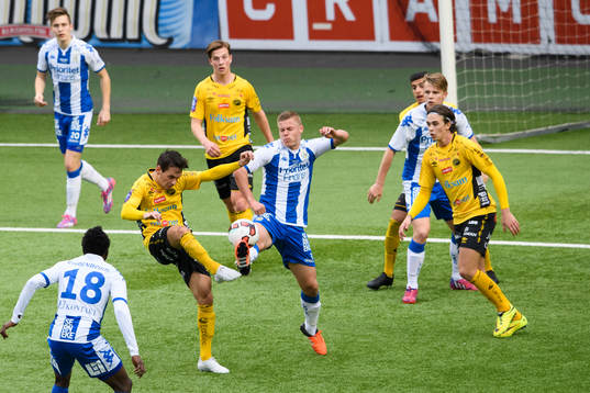 IFK Göteborgs Alexander Leksell och Elfsborgs Liridon Gashi