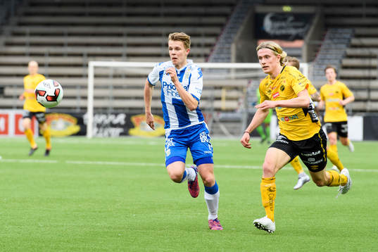 IFK Göteborgs Oscar Kindlund och Elfsborgs Viktor Götesson
