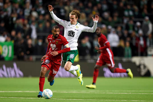 Östersunds Alex Dyer och Hammarbys Fredrik Torsteinbö