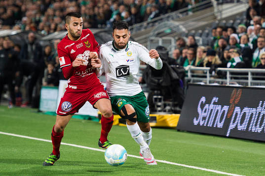 Östersunds Gabriel Somi mot Hammarbys Imad Khalili