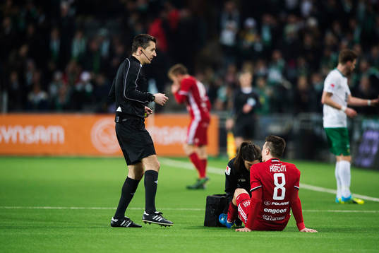 Östersunds Jamie Hopcutt skadas