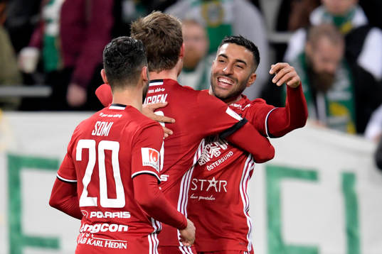 Östersunds Saman Ghoddos jublar