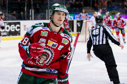 Frölundas Johan Sundström glad