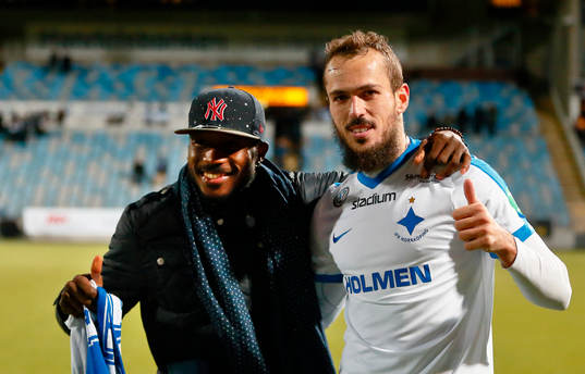 Norrköpings Aljaji Kamara och Emir Kujovic
