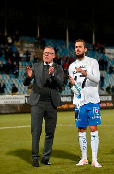 Norrköpings tränare Jan Andersson och Emir Kujovic med
