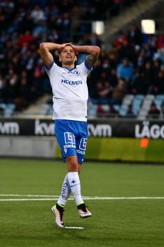 Norrköpings Arnor Ingvi Traustason reagerar