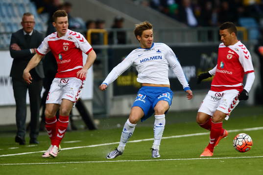 Norrköpings Christoffer Nyman med tränare Jan Andersson i