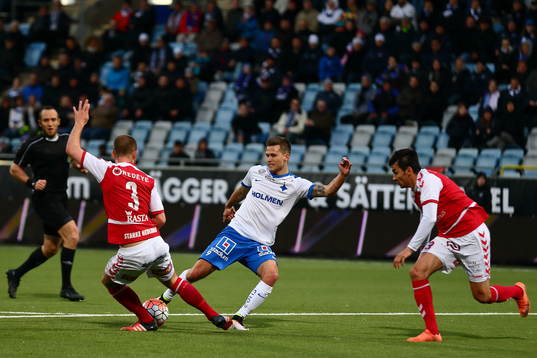 Norrköpings Arnor Ingvi Traustason och Kalmars Sebastian