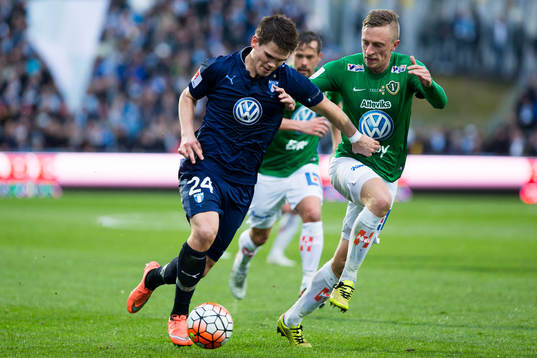 Malmö FFs Vidar Örn Kjartansson mot Jönköpings Joakim