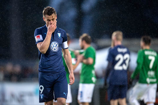 Malmö FFs Markus Rosenberg deppar