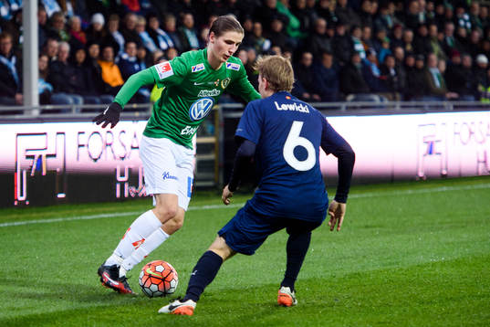 Jönköpings Pawel Cibicki ochMalmö FFs Oscar Lewicki