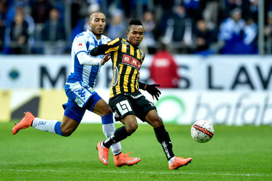 Häckens Nasiru Mohammed och IFK Göteborgs Haitam Aleesami