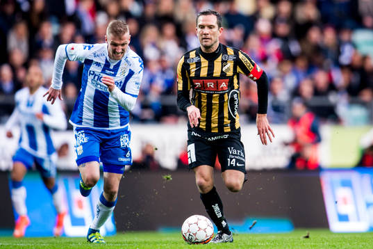 IFK Göteborgs Sebastian Eriksson och Häckens Martin