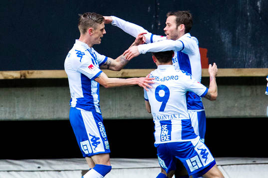 IFK Göteborgs spelare firar Sören Rieks gjort 1-0