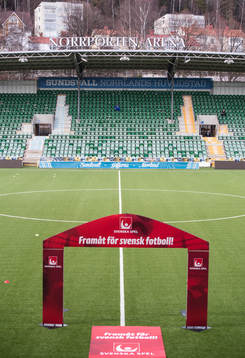 Norrporten Arena med Svenska Spels spelartunnel