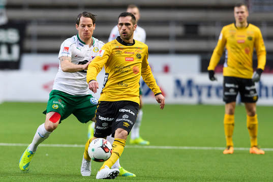 Elfsborgs Emir Bajrami och Hammarbys Johan Persson