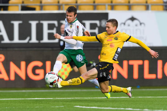 Hammarbys Måns Söderqvist och Elfsborgs Adam Lundqvist