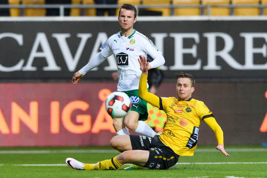 Hammarbys Måns Söderqvist och Elfsborgs Adam Lundqvist