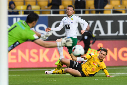 Hammarbys Måns Söderqvist och Elfsborgs Adam Lundqvist