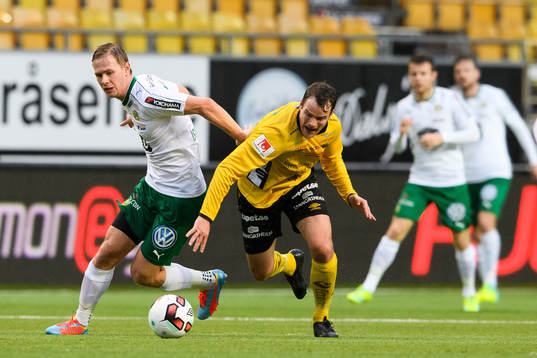 Elfsborgs Henning Hauger och Hammarbys Erik Israelsson