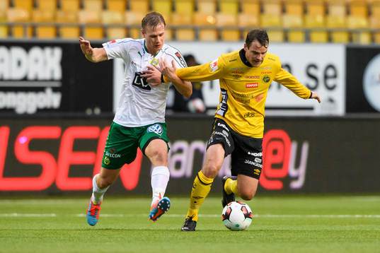 Elfsborgs Henning Hauger och Hammarbys Erik Israelsson