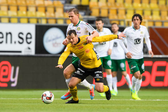 Elfsborgs Henning Hauger och Hammarbys Erik Israelsson
