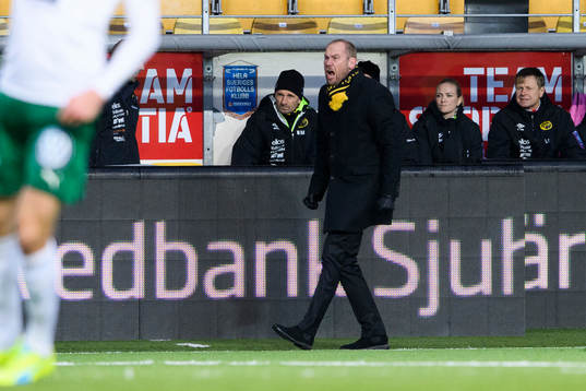 Elfsborgs manager Magnus Haglund irriterad