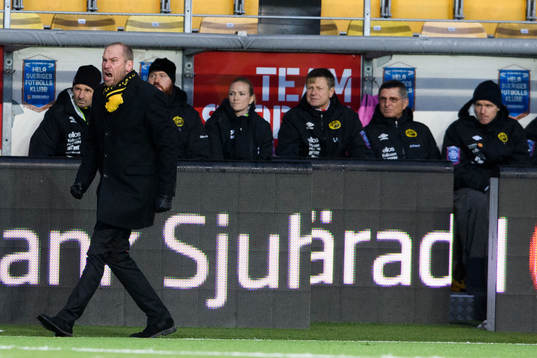Elfsborgs manager Magnus Haglund irriterad
