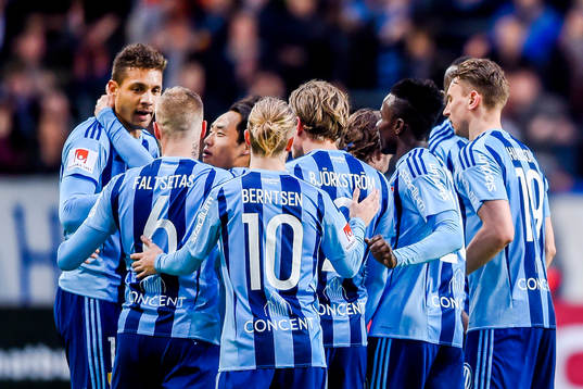 Djurgårdens Mathias Ranegie jublar