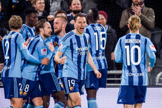 Djurgårdens spelare jublar